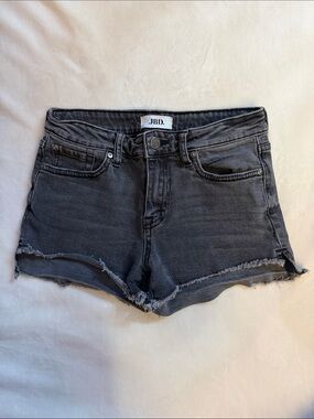 Just Black Washed Black Distressed Denim Shorts